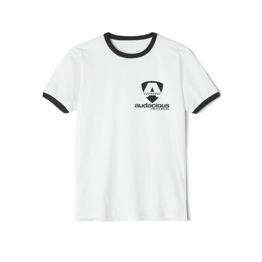 AUDACIOUS RECORDS Retro Unisex Cotton Ringer T-Shirt