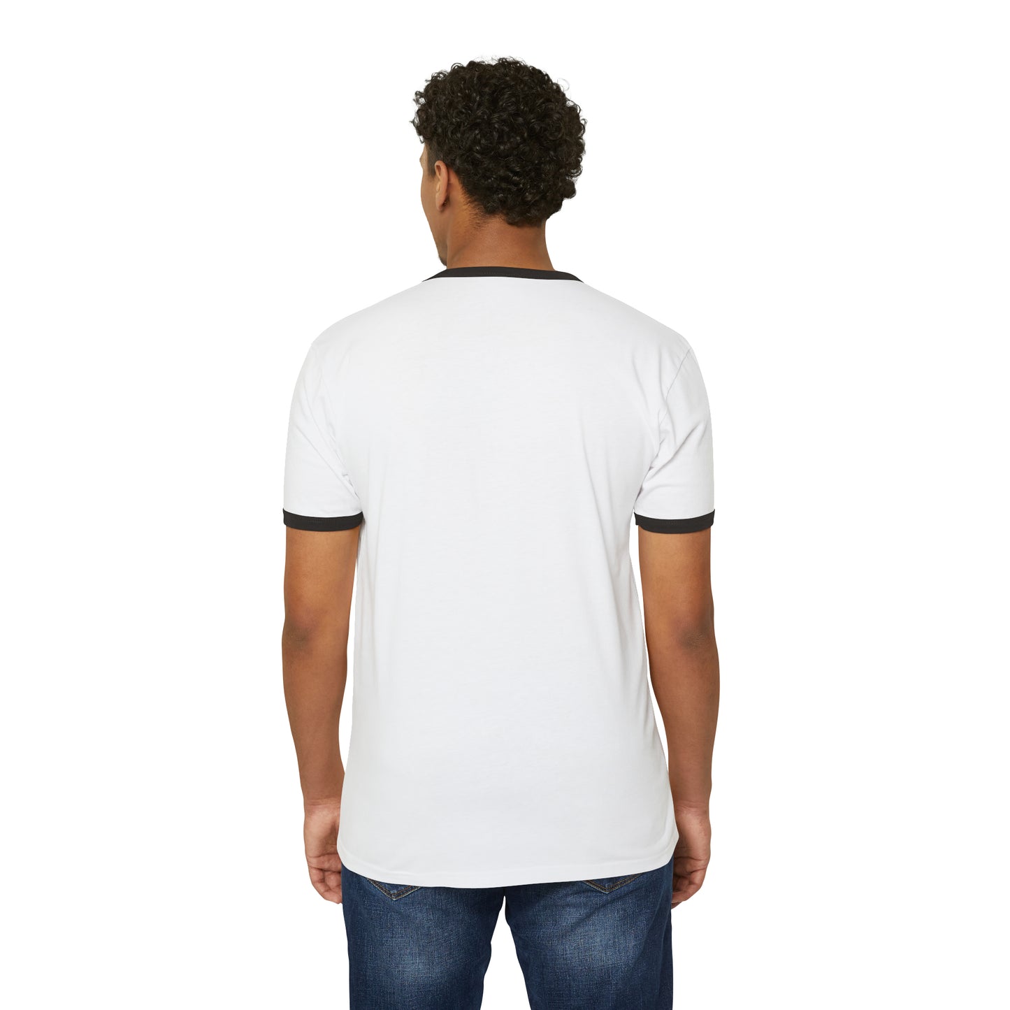 THE RÉMIX by Dave Audé (Black on White) Unisex Cotton Ringer T-Shirt