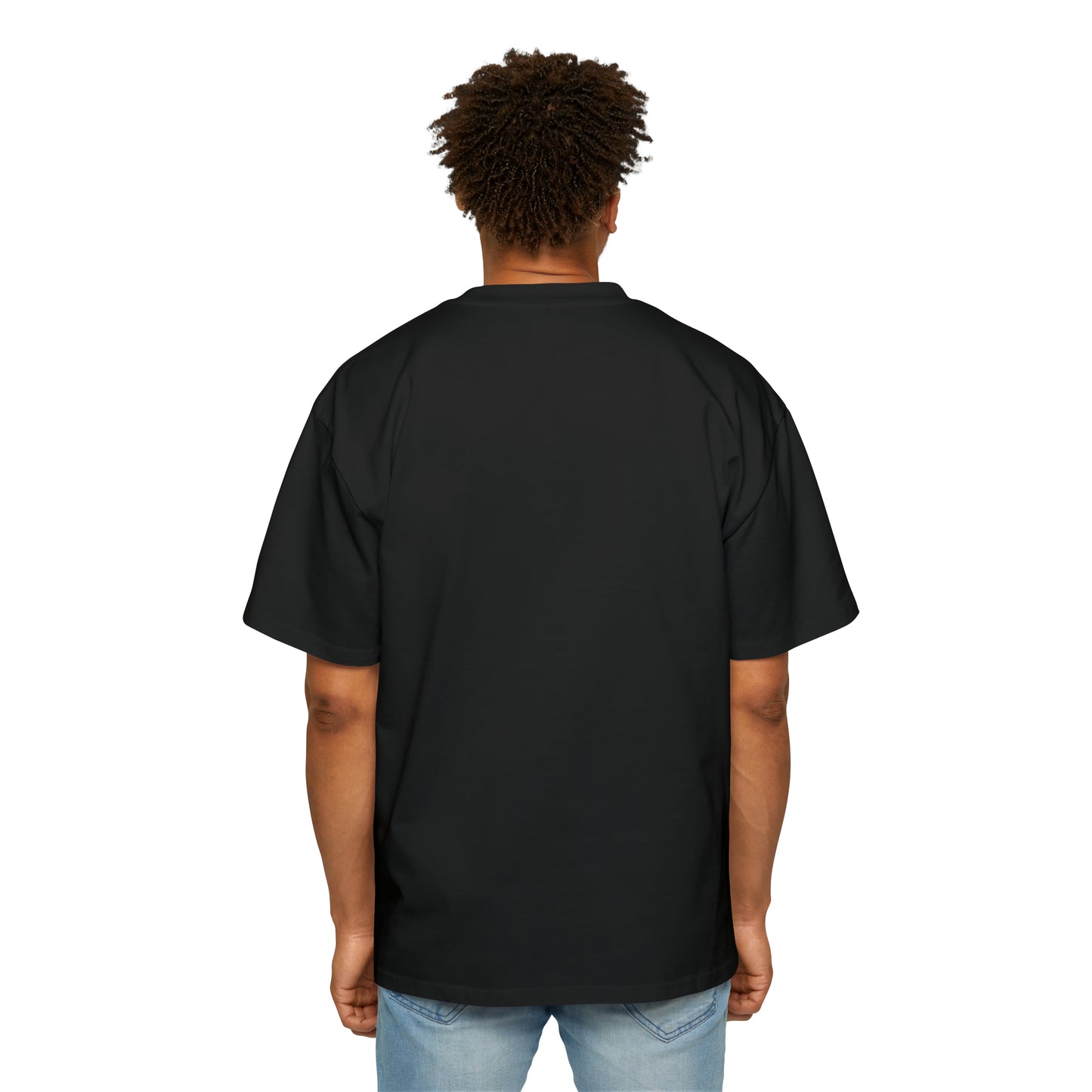 THÉ ORIGINAL by Dave Audé (White on Black) Men's Heavy Oversized Tee