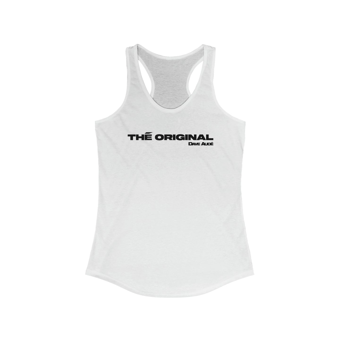 THÉ ORIGINAL by Dave Audé (Black on White) Women's Ideal Racerback Tank