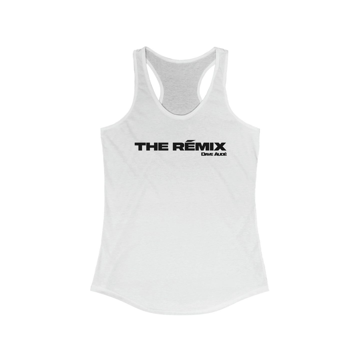 THE RÉMIX by Dave Audé (Black on White) Women's Ideal Racerback Tank