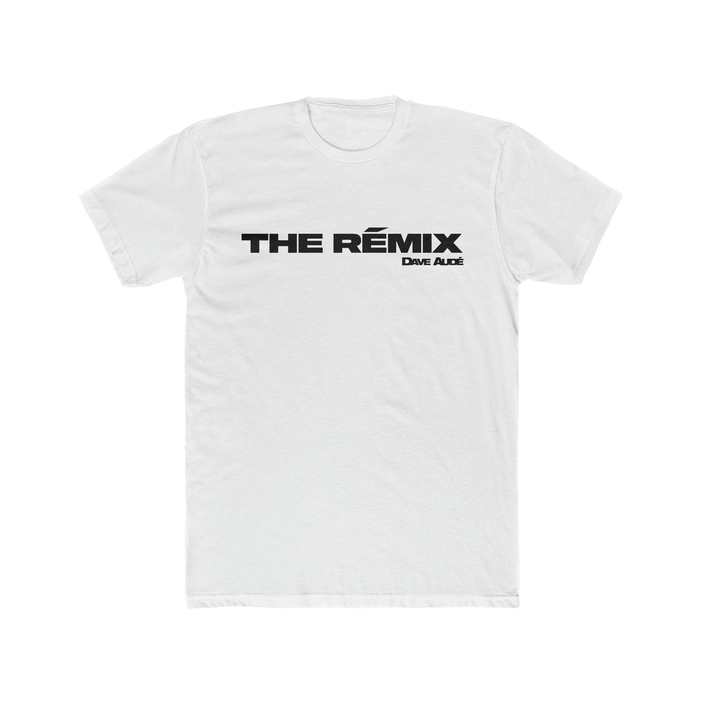 THE RÉMIX - by Dave Audé (Black on White) Men's Cotton Crew Tee