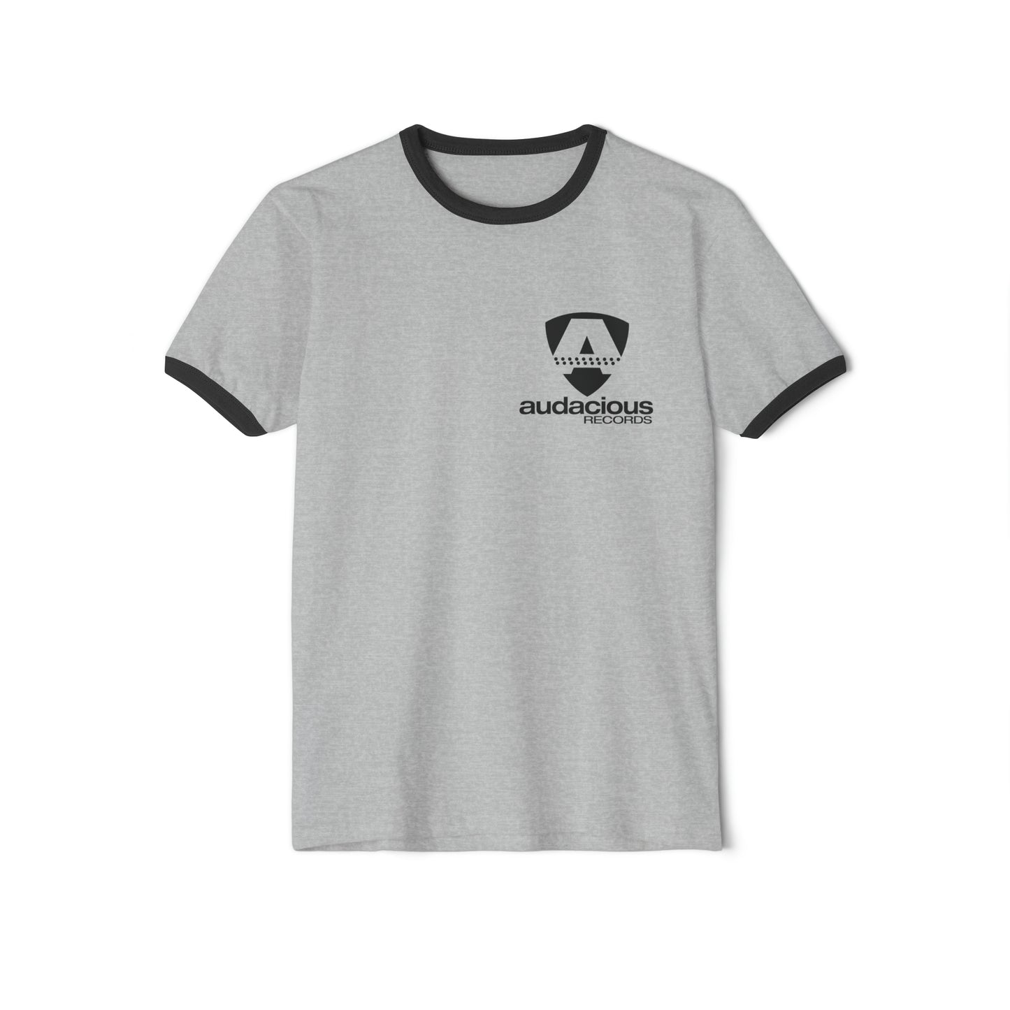 AUDACIOUS RECORDS Retro Unisex Cotton Ringer T-Shirt