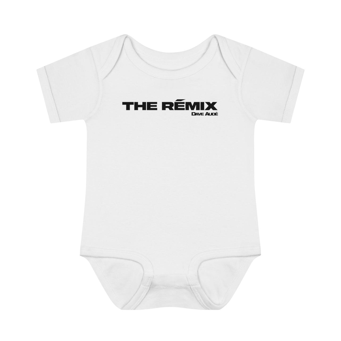 THE RÉMIX by Dave Audé ( Black on White ) Infant Baby Rib Bodysuit